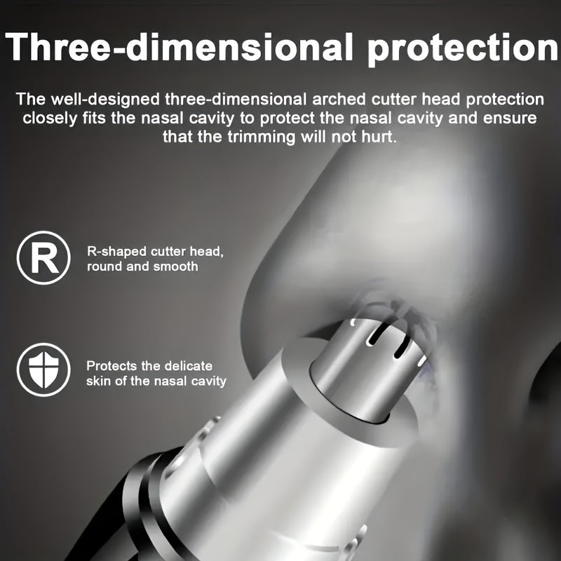 Painless Nose Hair Trimmer For Men And Women - Ear And Face Cleaning Razor Shaving Tool For Smooth And Hair-Free Skin