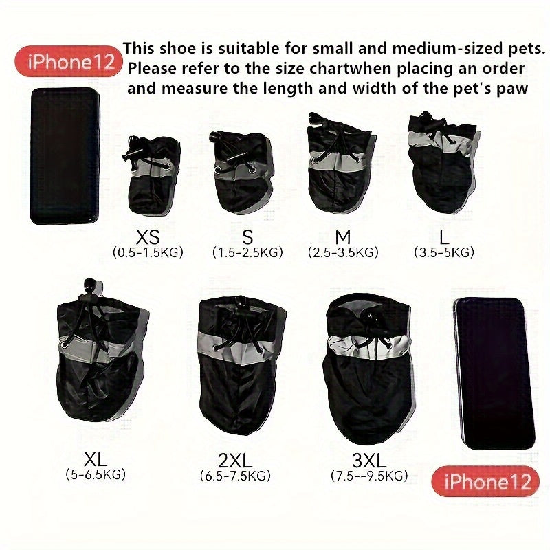4pcs Water-Resistant Dog Shoes For Small Dogs - Protect Your Pet's Paws And Keep Them Dry Christmas Gift