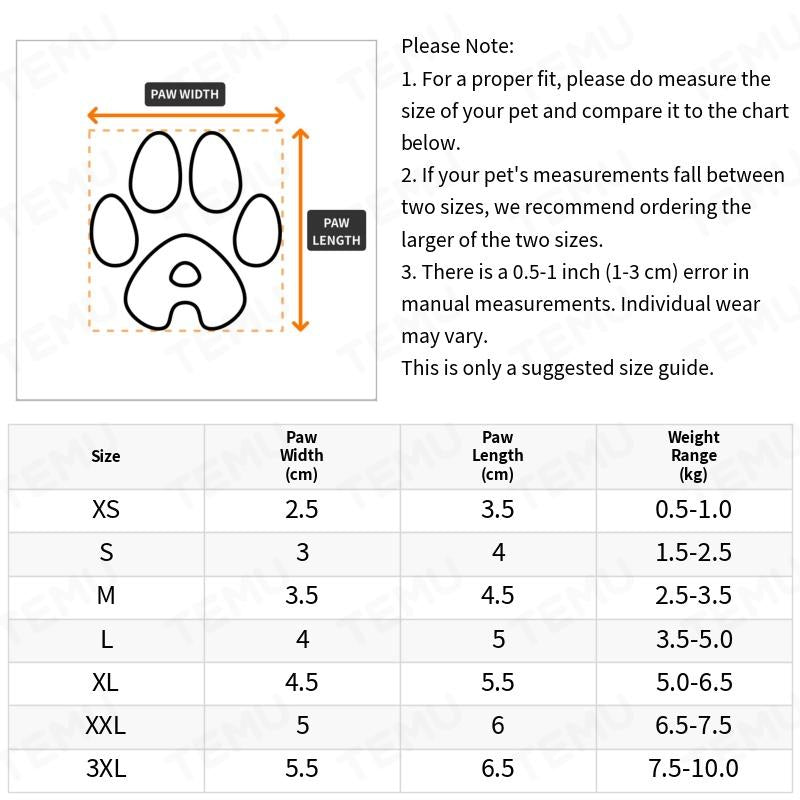 4pcs Water-Resistant Dog Shoes For Small Dogs - Protect Your Pet's Paws And Keep Them Dry Christmas Gift