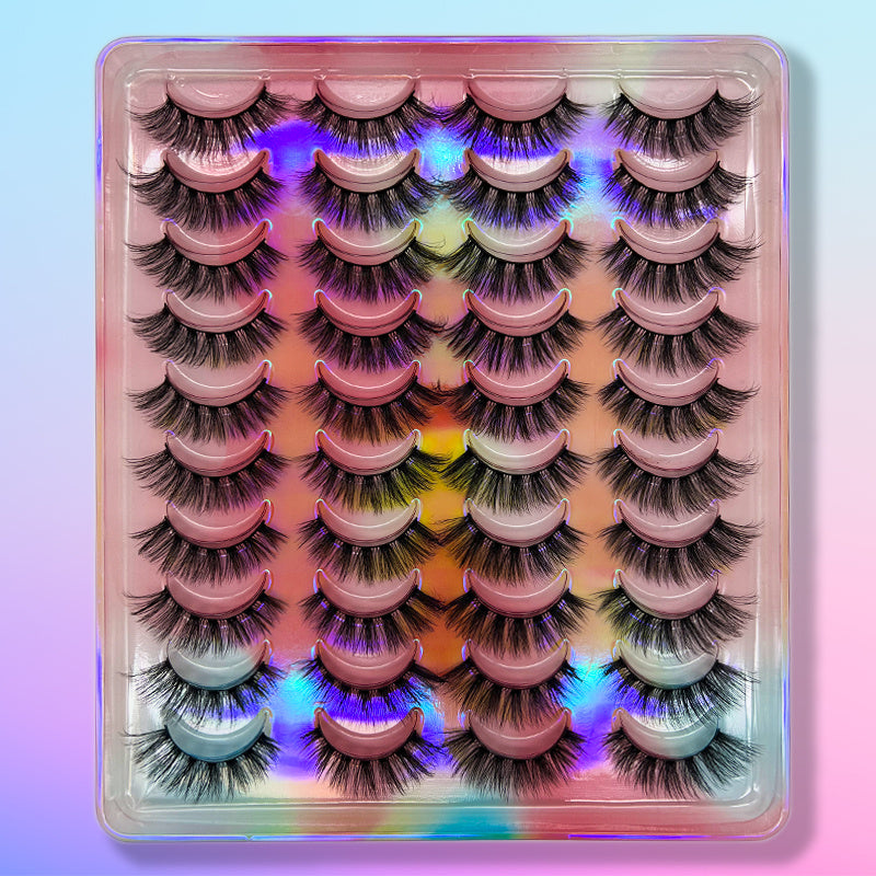 20 Pairs Natural False Eyelashes Fake Lashes Long Makeup 3D Faux Mink Lashes Extension Eyelash Mink Eyelashes For Beauty, Valentine's Day Gifts For Women
