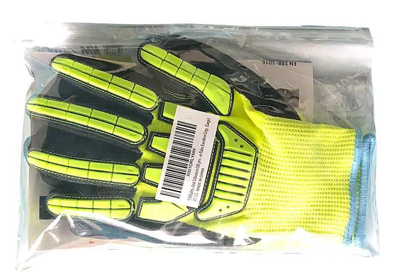 Cut Resistant Safety Work Glove Anti Vibration Anti Impact Oil-proof Protective With Nitrile Dipped Palm Glove for Working