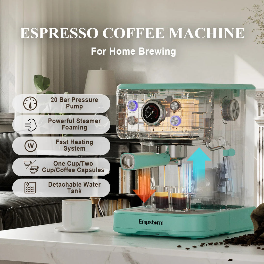 Empstorm Electric Barista Kitchen Coffee Machine 2 in 1 High Quality Espresso Coffee Machine for Nespresso Capsules