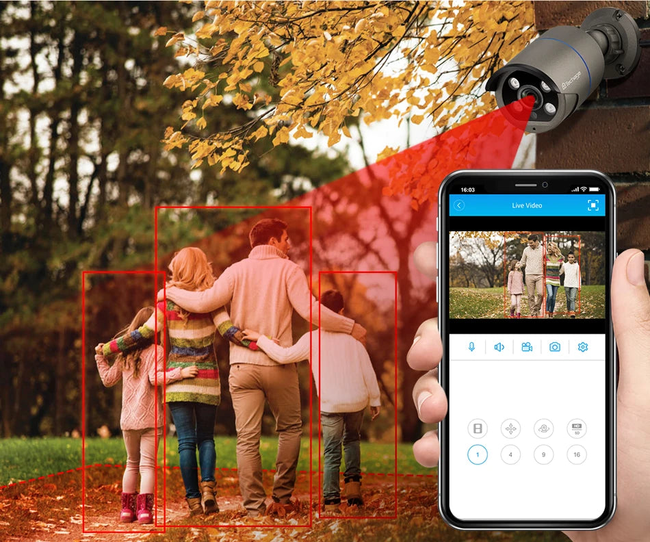 Techage 8CH HD 4MP POE NVR Kit CCTV Security System H.265 Face Detect Outdoor Two-way Audio IP Camera P2P Video Surveillance Set