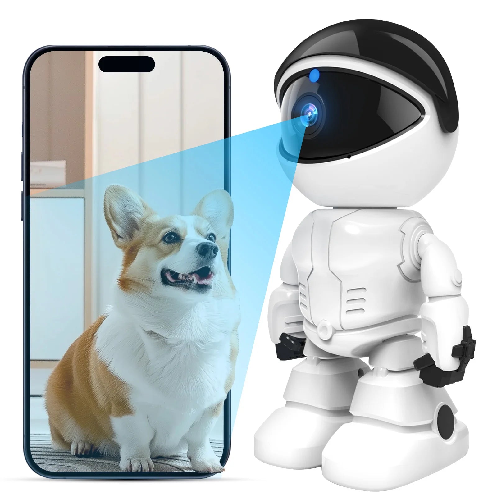 WESECUU Smart Robot 1080P IP Camera WIFI Robert Network CCTV HD Baby Monitor Remote Control Home Security Camera