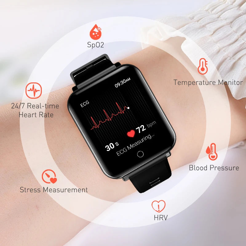 J-STYLE 2025E Ecg Wearable Devices Smartwatch Waterproof Water Proof Resistance Large Android Smart Watch for Men Lady 2023 2024