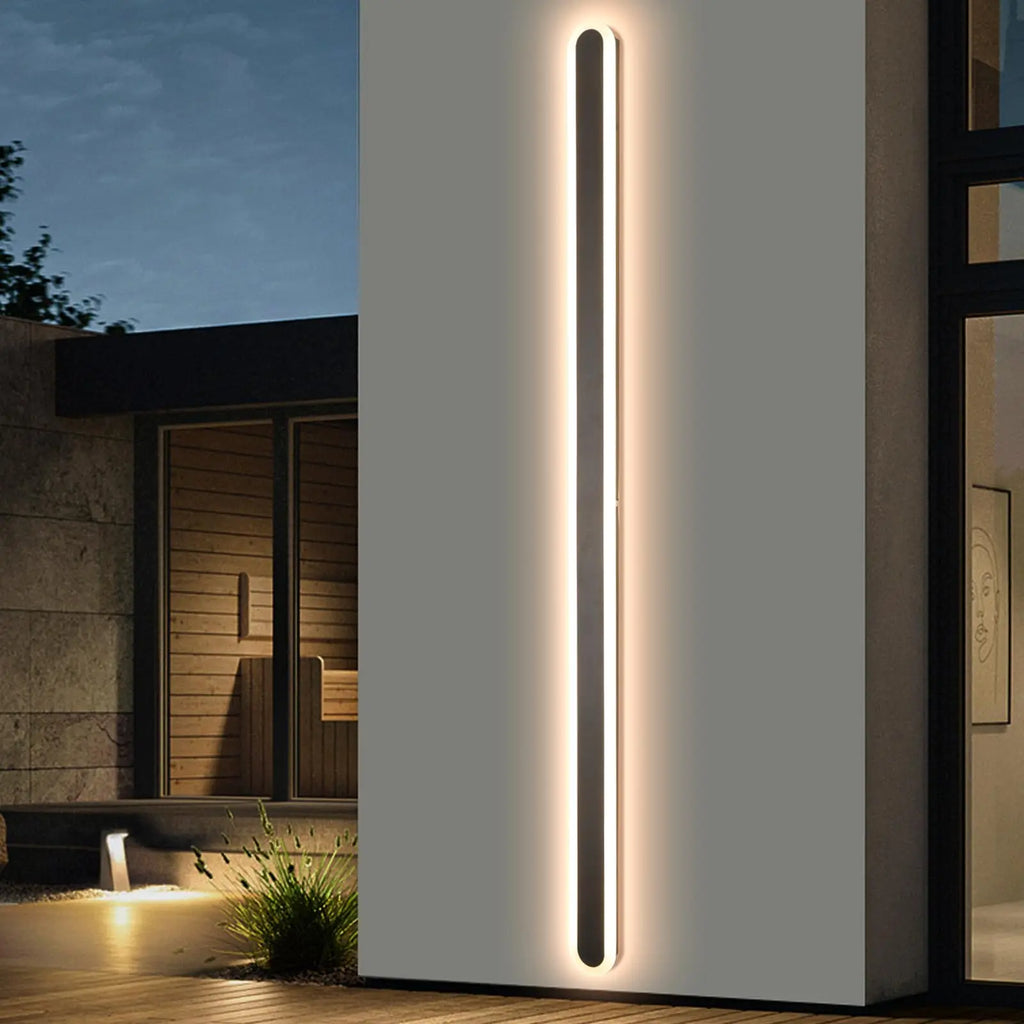Outdoor LED Long Strip Waterproof Wall Lamp for Villa Entrance Courtyard Wall Corridor Staircase Wall Lamp