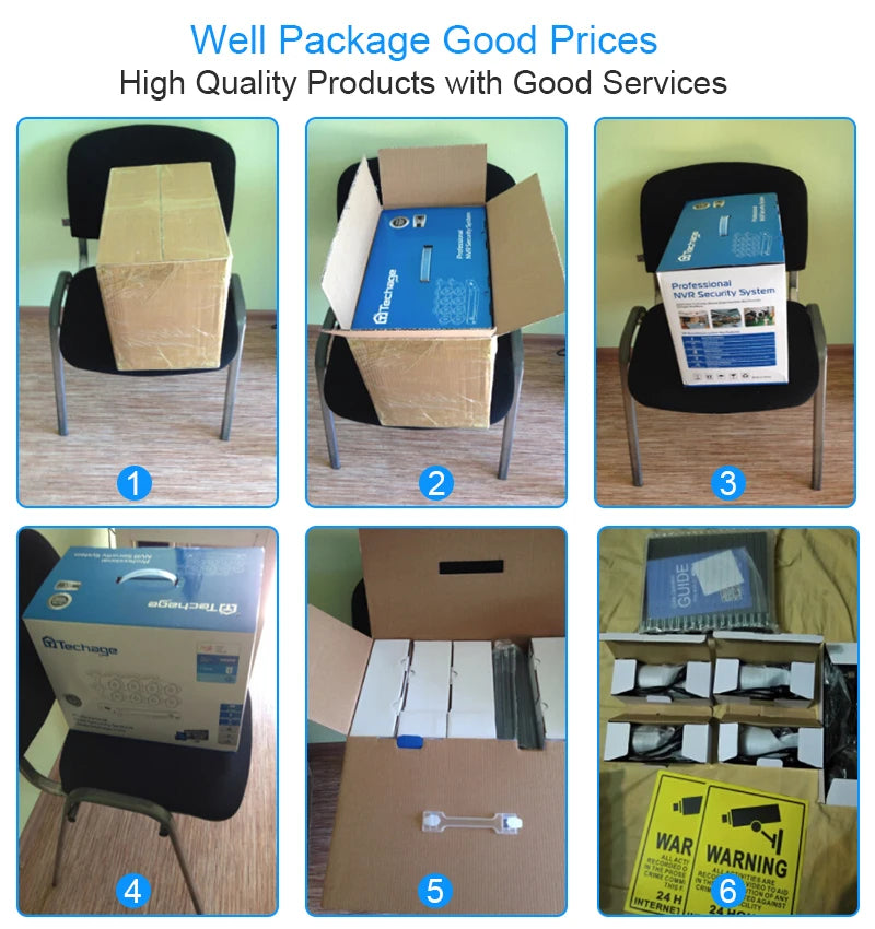 Techage 8CH HD 4MP POE NVR Kit CCTV Security System H.265 Face Detect Outdoor Two-way Audio IP Camera P2P Video Surveillance Set