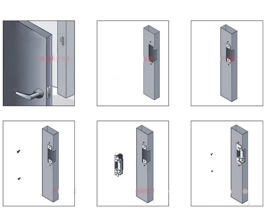 Stainless Steel DC12V Electric Strike Lock Power On To Unlock Fail Secure For Access Control