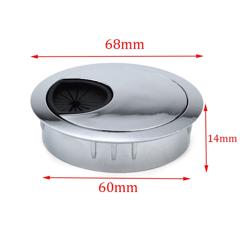 NAIERDI Zinc Alloy Desk Wire Hole Cover Base Computer Grommet Table Cable Outlet Port Surface Line Box Furniture Hardware