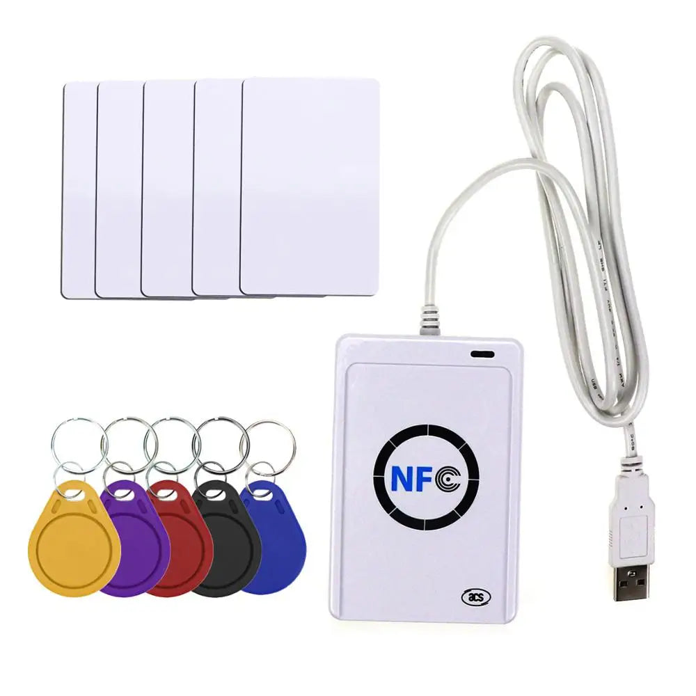 NFC Reader USB ACR122U contactless smart ic Card and writer rfid copier Copier Duplicator 5pcs UID Changeable Tag Card Key Fob