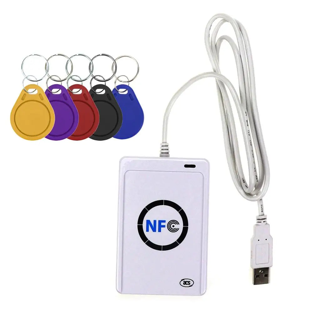 NFC Reader USB ACR122U contactless smart ic Card and writer rfid copier Copier Duplicator 5pcs UID Changeable Tag Card Key Fob