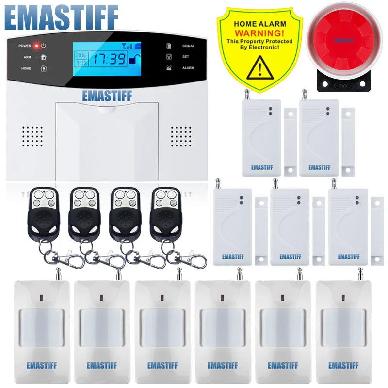 IOS Android APP Wired Wireless Home Security Tuya WIFI PSTN GSM Alarm System Intercom Remote Control Autodial Siren Sensor Kit