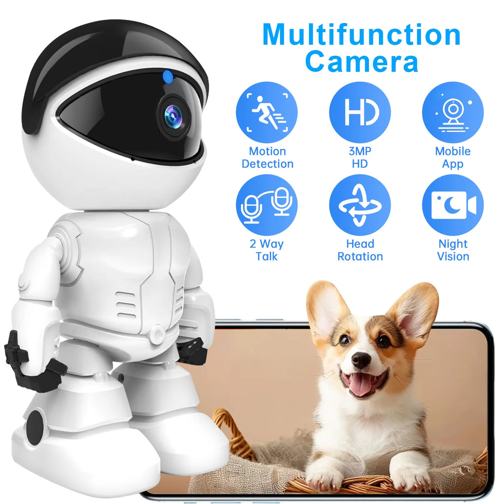 WESECUU Smart Robot 1080P IP Camera WIFI Robert Network CCTV HD Baby Monitor Remote Control Home Security Camera