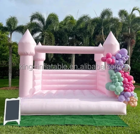 13x11.5x10FT 100% PVC White  Bounce House Castle Inflatable Bounce House for Birthday Party Wedding