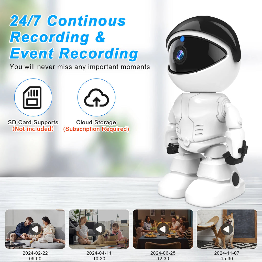 WESECUU Smart Robot 1080P IP Camera WIFI Robert Network CCTV HD Baby Monitor Remote Control Home Security Camera