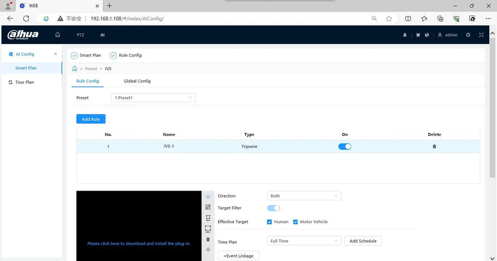 Dahua SD1A404DB-GNY IR15m 4MP built-in MIC 2.8-12mm motorized zoom lens Built-in Mic SMD Face detection IR 20M PTZ POE AI Camera