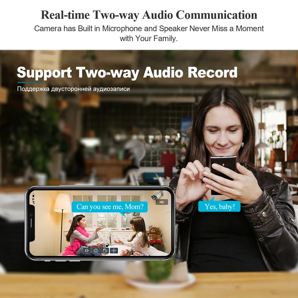 Techage 8CH HD 4MP POE NVR Kit CCTV Security System H.265 Face Detect Outdoor Two-way Audio IP Camera P2P Video Surveillance Set