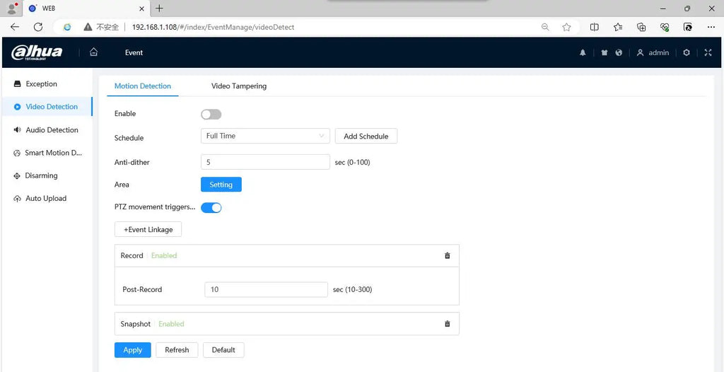 Dahua SD1A404DB-GNY IR15m 4MP built-in MIC 2.8-12mm motorized zoom lens Built-in Mic SMD Face detection IR 20M PTZ POE AI Camera