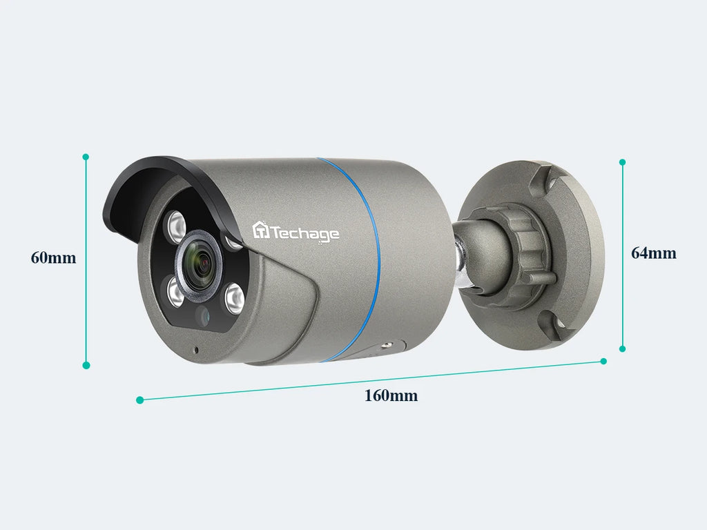 Techage 8CH HD 4MP POE NVR Kit CCTV Security System H.265 Face Detect Outdoor Two-way Audio IP Camera P2P Video Surveillance Set