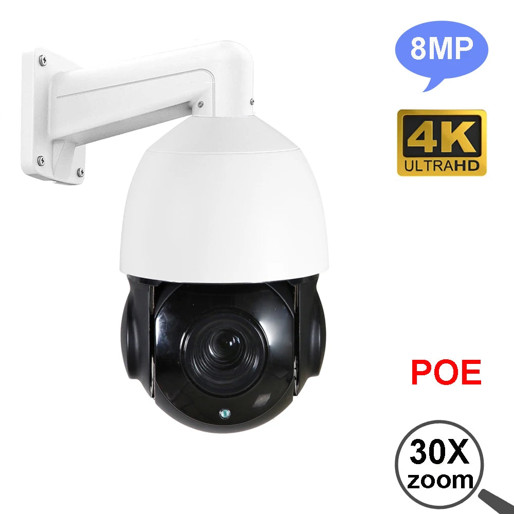 IMX415 4K 8MP 6MP 5MP 4MP 3MP 2MP outdoor Onvif-compatible H265 POE IP PTZ camera speed dome 30x zoom ptz ip camera