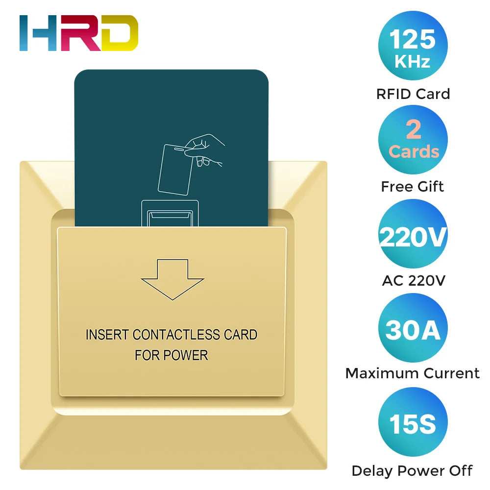 hiread Wall Access Control Energy Saving With 125KHz ID Card Like TK4100/T5577/EM4305 for Hotel Room electronic induction switch
