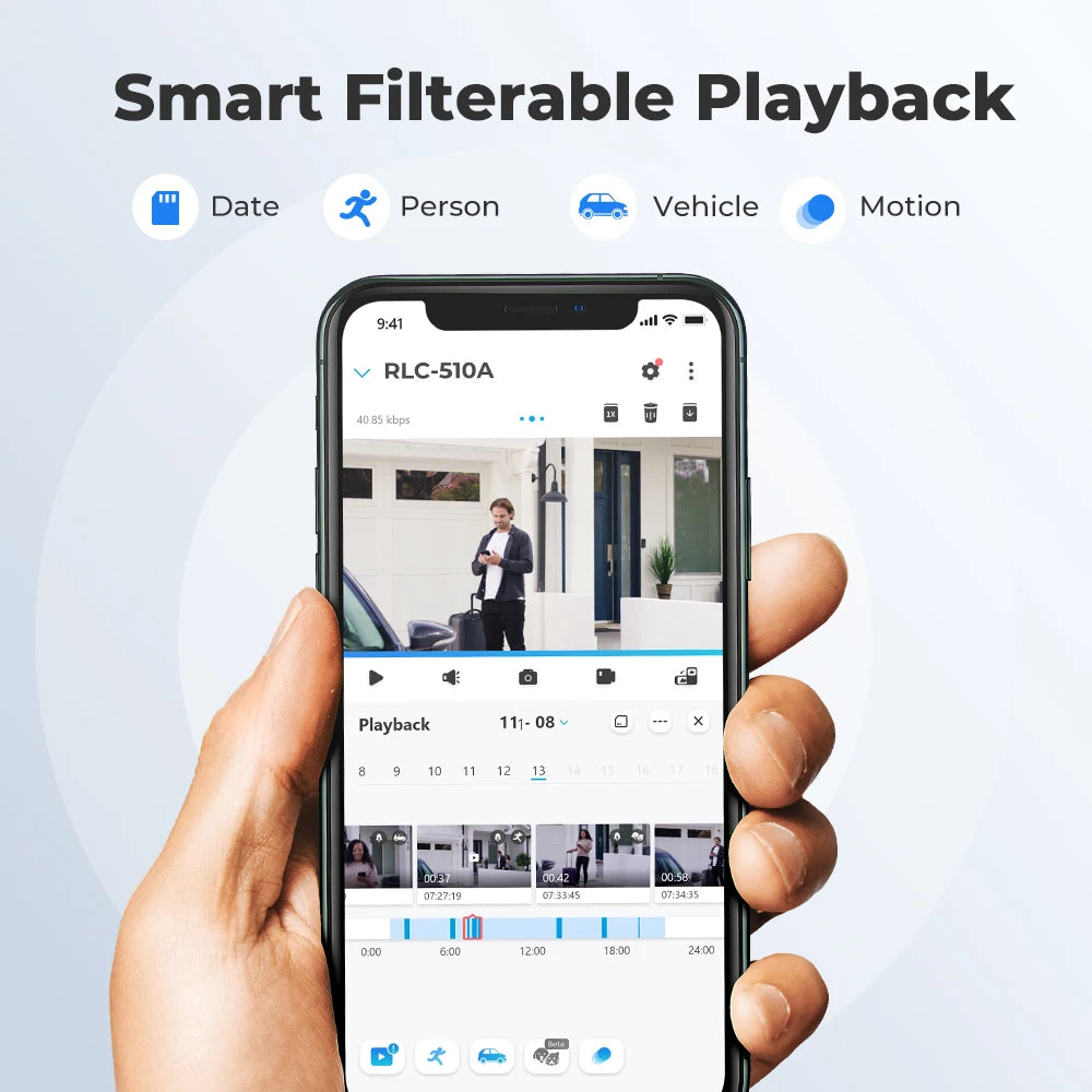 Reolink Smart Security Camera 5MP Outdoor Infrared Night Vision Cam with Human/Car/Pet Detection POE IP Camera