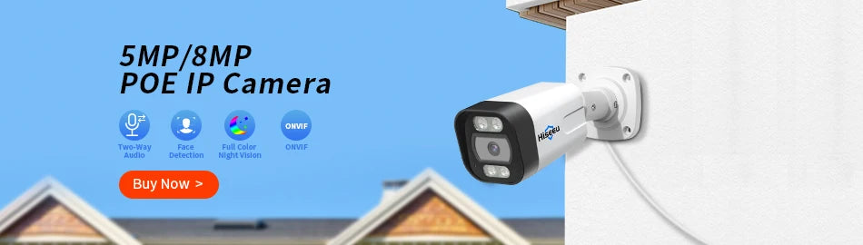 Hiseeu H.265+ 4CH 10CH 16CH POE NVR For IP Security Surveillance Camera CCTV System 5MP 8MP 4K Audio Video Recorder Face Detect