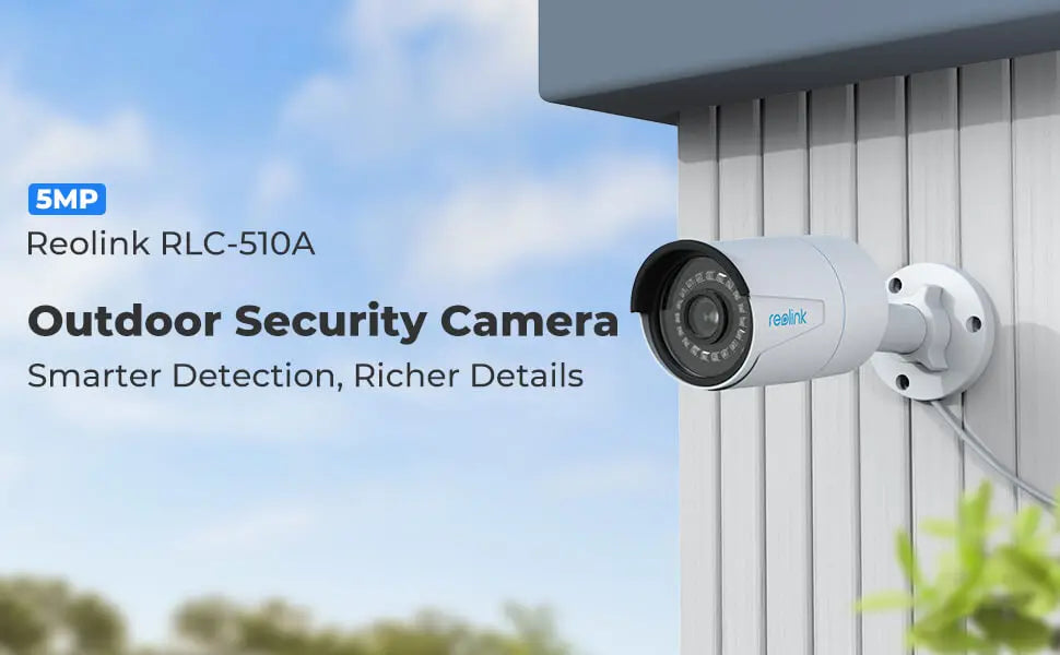 Reolink Smart Security Camera 5MP Outdoor Infrared Night Vision Cam with Human/Car/Pet Detection POE IP Camera