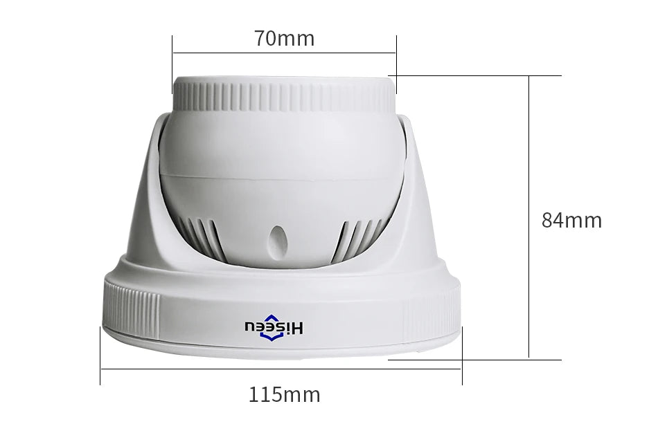Hiseeu 5MP 3MP POE IP Security Surveillance Camera H.265+ Dome CCTV ONVIF Audio Record Motion Detection Indoor Home Roof