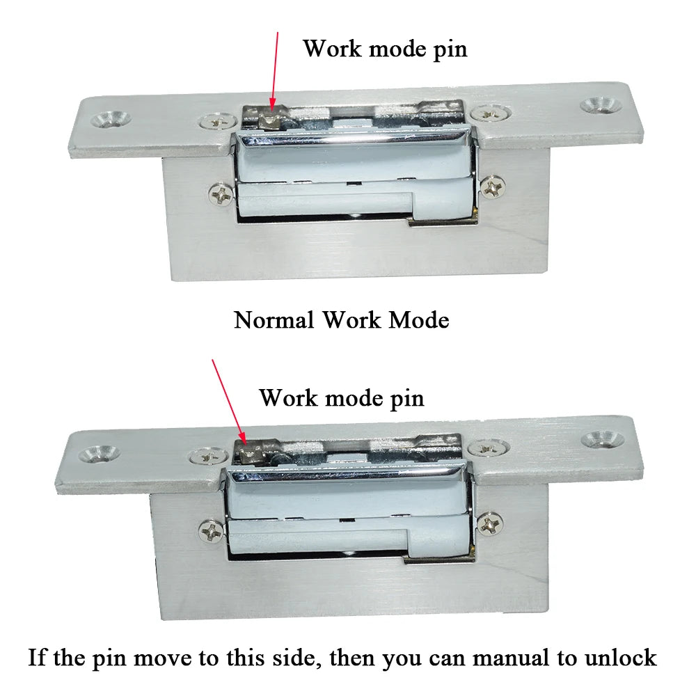 Stainless Steel DC12V Electric Strike Lock Power On To Unlock Fail Secure For Access Control