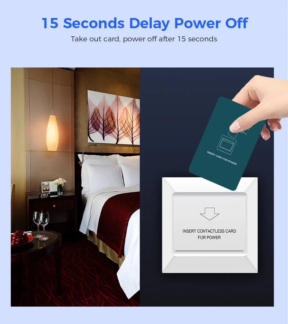 hiread Wall Access Control Energy Saving With 125KHz ID Card Like TK4100/T5577/EM4305 for Hotel Room electronic induction switch