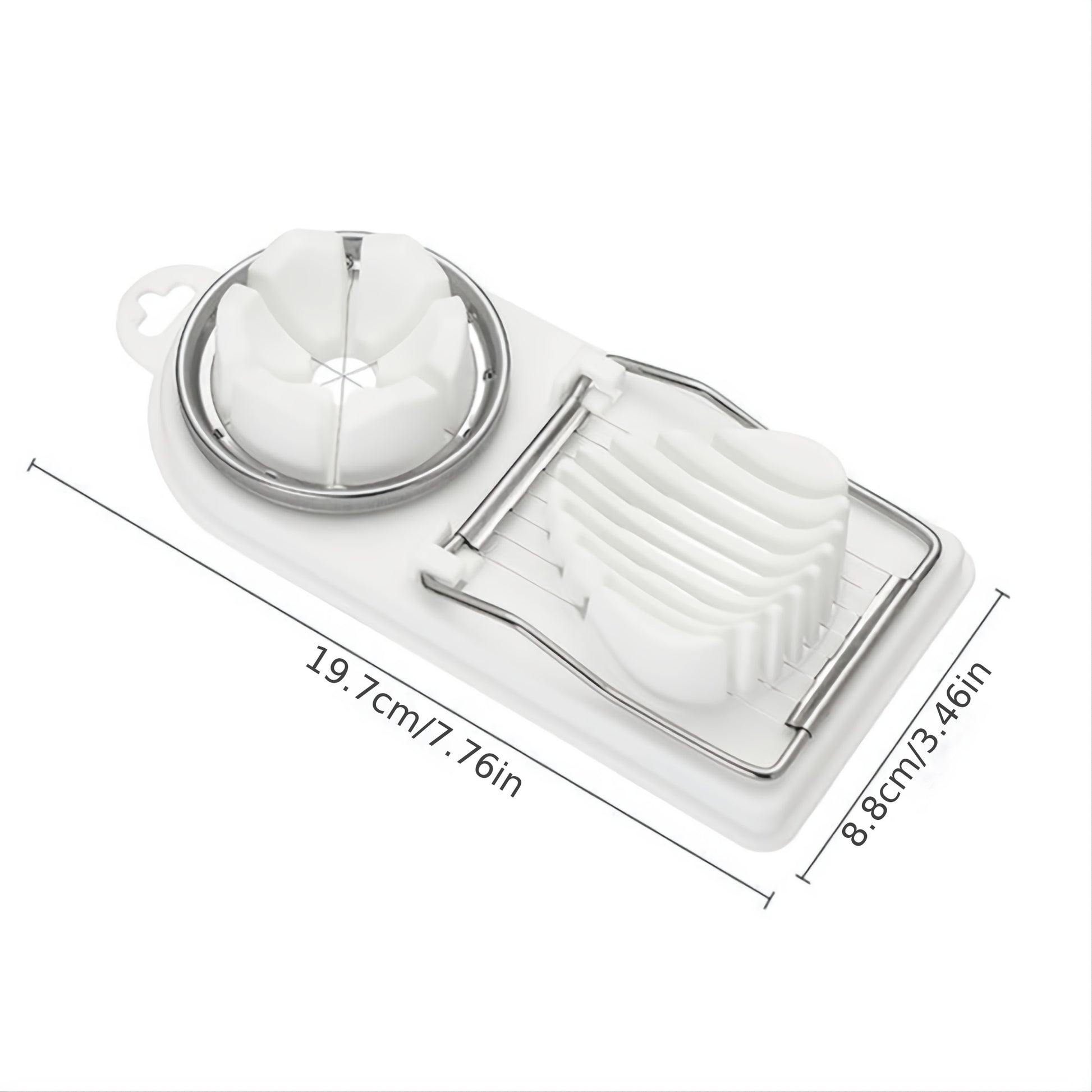 1pc Household Multifunctional Egg Cutter, Egg Slicer For Hard Boiled Eggs, 2 In 1 Egg Chopper/Divider/Dicer/Cutter, Kitchen Gadgets, 7.76*3.46in/19.7*8.8cm